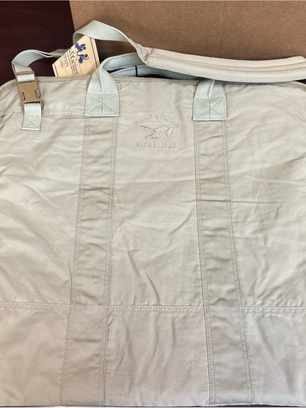 Willis & Geiger Ultralight Travel Luggage Garment Bag Bush Poplin Safari Men’s